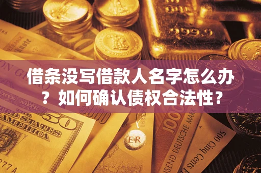 济南借条没写借款人名字怎么办？如何确认债权合法性？